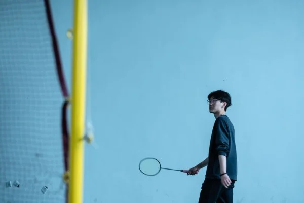 Chinese badminton athlete training